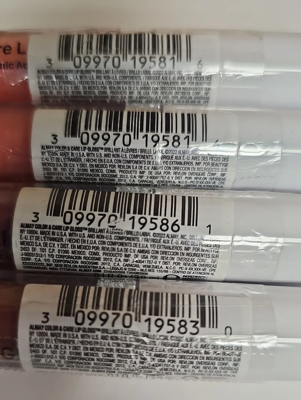 Almay Color & Care Lip Gloss Bundle of Qty 4 Sealed New